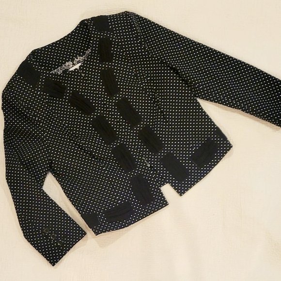 Size 2: CAbi Seaside Chic Dot Jacket, Style 5156 - Picture 1 of 4